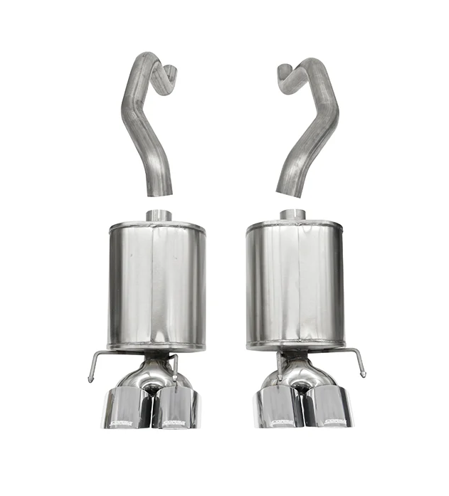 CORSA 2.5 in Axle-Back Exhaust w/ 4.5 in Twin Tips — 2009-2013 C6 Corvette