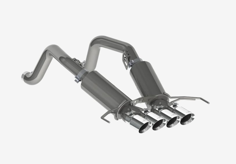 MBRP 3 in Dual Muffler Axle-Back Exhaust w/ Quad Tips, T304 — C7 Corvette