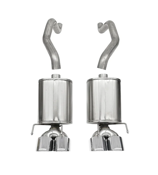 CORSA 2.5 in Axle-Back Exhaust w/ 4.5 in Twin Tips — 2009-2013 C6 Corvette
