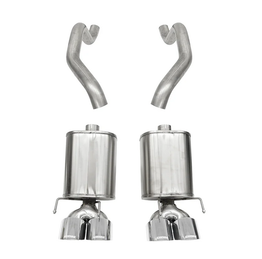 CORSA 2.5 in Axle-Back Exhaust w/ 4.5 in Twin Tips — 2008 C6 Corvette (Manual)