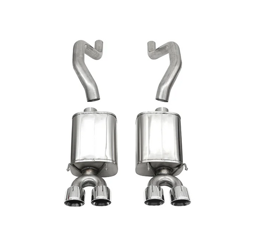 CORSA Sport 3.0 in Axle-Back Exhaust w/ 4.0 in Twin Tips — C6 Z06 & ZR1